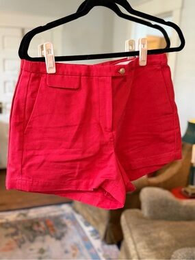 J. Crew Bright Red Tailored Suiting Shorts
